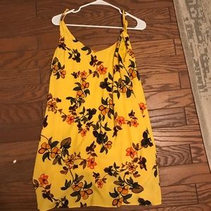 Yellow flowered dress